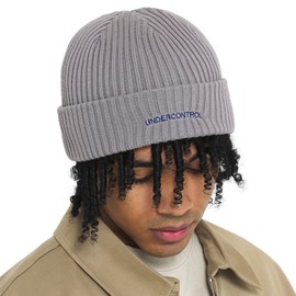 UNDERCONTROL Winter Fisherman Trawler Beanie Free Men Women Unisex Stylish Plain Skull Hat Watch Rolled Cuff Cap, college crew charcoal