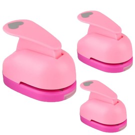 FANXIYA Pack of 3 Paper Punches in Various Sizes, Motif Punch for Children, Punching Set, Motif Hole Punch, Craft Set for Crafts & DIY Fun Projects (Heart-Shaped)