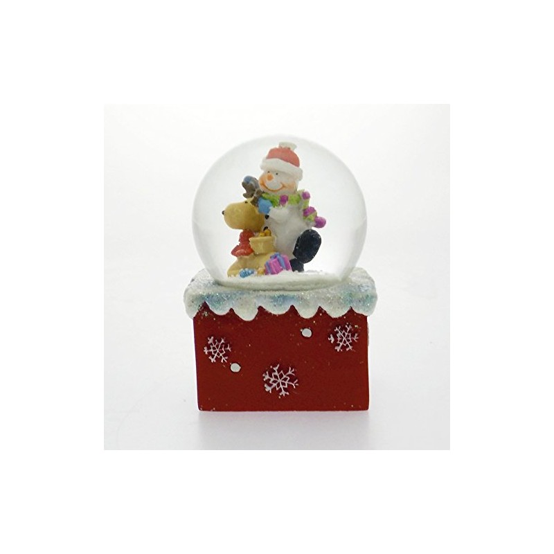Leonardo Collection Snowman with Reindeer Snow Globe Waterball