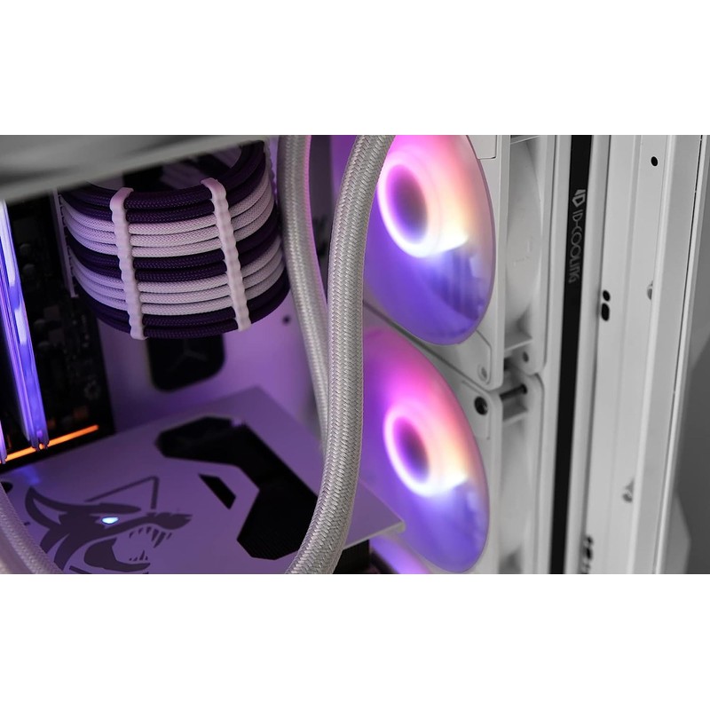 White RGB LED 120mm Silent Cooling Deskop Fan White Fan