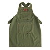 Cotton Canvas Cross Back Apron with Pockets & Rivets, Green