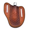 Hercules Knives Custom Leather Sheath Slanted Pancake Tooled Leather Sheath/Trapper