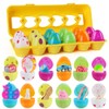 XiXiRan Easter Eggs Filled with Toy, 12 Pieces Easter Surprise