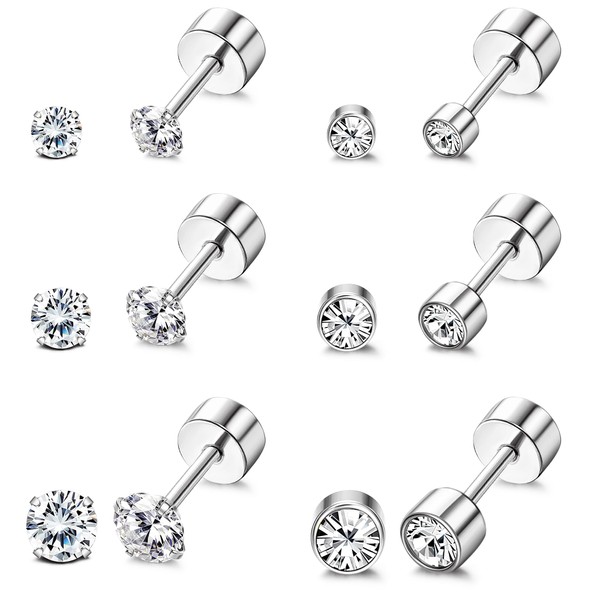 JOERICA Titanium Earrings for Sensitive Ears G23 Pure Titanium Stud