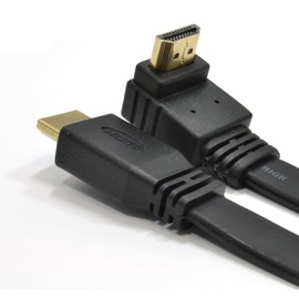 kenable FLAT HDMI Right Angle Lead High Speed Low Profile Cable HD TV 1080P Gold 1m [1 metres]