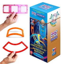 MAGNIKON Magnetic Building Blocks Arch, Super Circle Sectors – Children's Games from 3 Years, Additional Set Magnetic Game Magnetic Building Blocks, Magnetic Building Blocks, Magnetic Stones Magnetic