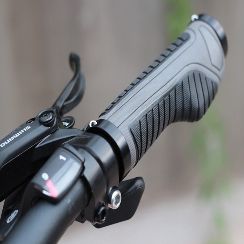 JPFASHIONING Ergonomic Lockable Bicycle Handlebar Grips Widen Holding Surface Double