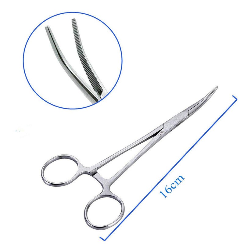 Fishing Hemostat Locking Clamp Forceps Fishing Scissors Curved Tip Fish