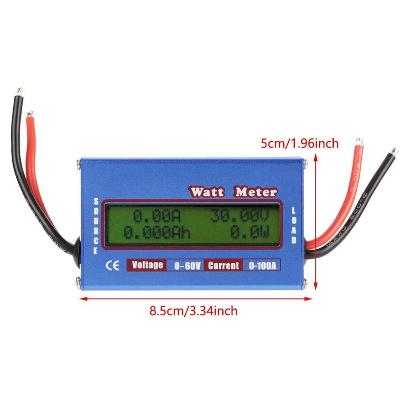 Watt Power Tester, Akozon Power Analyzer DC Digital LCD Power