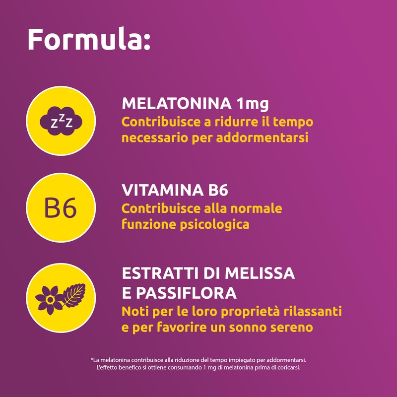 Supradyn Ricarica Notturna, Melatonina Per Dormire, con Vitamina B6, Passiflora