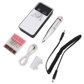 45000RPM Electric Nail Drill Cordless Rechargeable Manicure Pedicure Tools Nail File for Acrylic Gel with 6pcs Drill Bits Sanding Bands