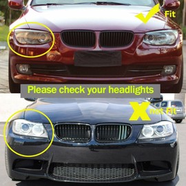 Gloss Black Radiator Grille for 3 Series E92 E93 2010-2014 Kidney Double Bar Front Grille