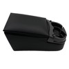 LOOYE Black Universal Truck Bench Seat Console with Cup Holders