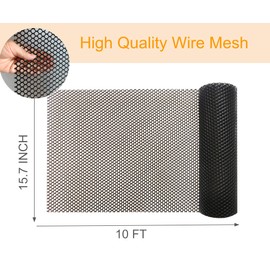 PotatoLife Plastic Wire Mesh Fence, 15.7'' x 10', Chicken Wire, Balcony Fence for Pets, Poultry, Garden, Tree Support, Plant Protector, Durable Material, with Free Zip Ties