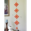 Moose546 Wall Decorative Dreamcatcher Orange Tung Hanging Square Ornaments with