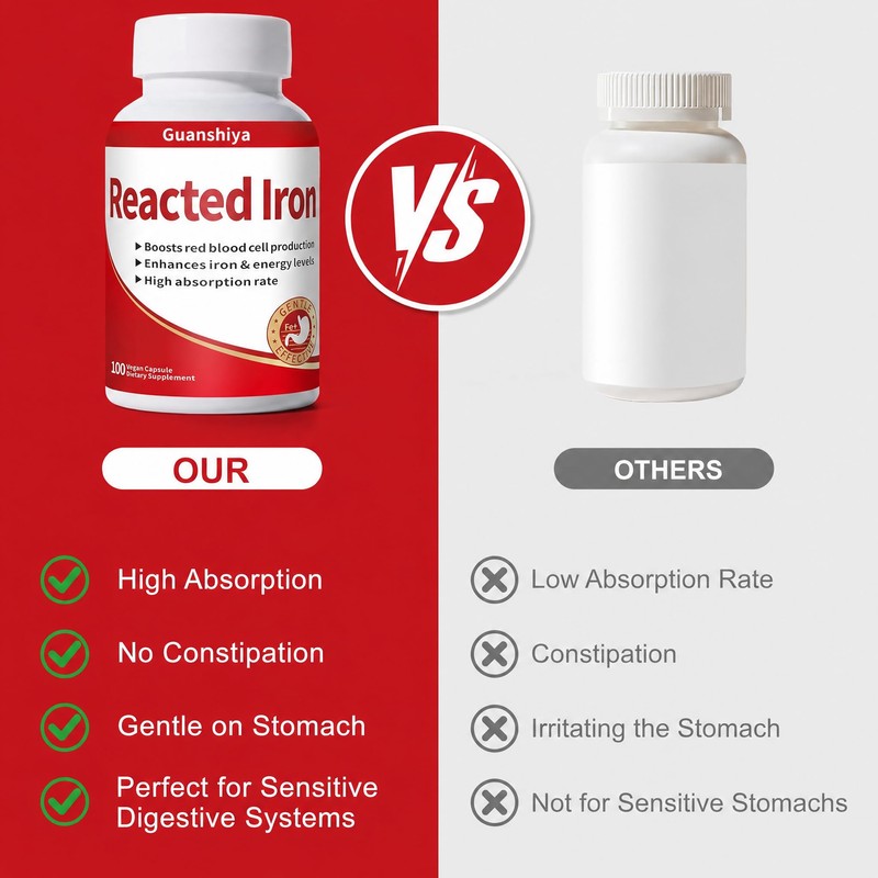 Reacted Iron - Iron 30mg (Ferrous Bisglycinate 325mg) for Red