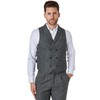 Jax Men’s Herringbone Double Breasted Collar Waistcoat Tailored Fit Waistcoat