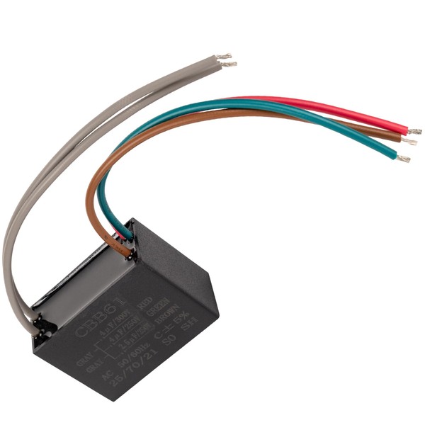 Canamax Durable CBB61 5-Wire 4uf+4uf+2.5uf 250V/300V AC 50/60Hz Ceiling Fan