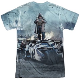 Dark Knight Rises Standoff Front Back Print 100% Polyester Adult Costume T Shirt for Men & Women, 4X-Large Multicolor