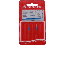 Singer 2 pairs Genuine Singer Twin Needles 3mm Size 90/14 Type 2025 Round Sharp point