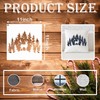 10 PCS Bear Deer Wolf Mountain Stencil Pine Tree Wildlife