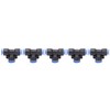 50Pcs 3‑Way Pneumatic Connector Quick PU Tube Hose Push in