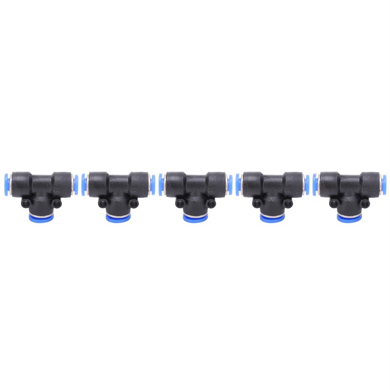 50Pcs 3‑Way Pneumatic Connector Quick PU Tube Hose Push in