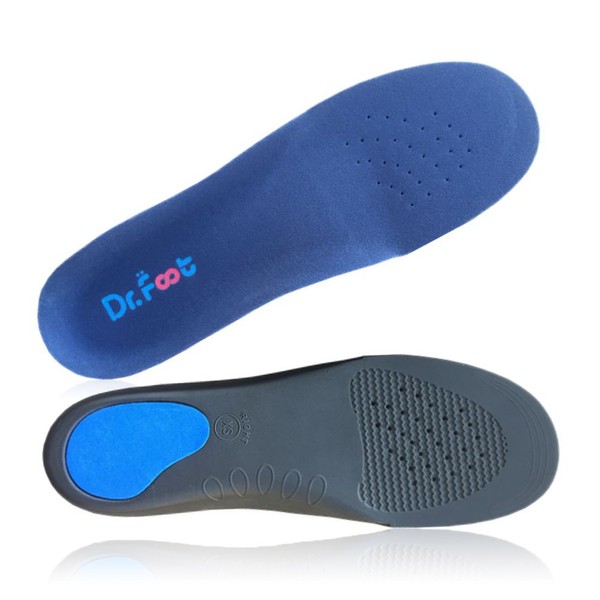 Dr.Foot Full Orthotics Shoe Insoles - Arch Support Inserts Correct Flat Feet, Over-Pronation, Fallen Arch (XS - W5-6.5 | M3.5-5)