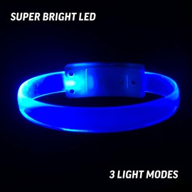 8-Pack Magic Led Wristbands: Couple Bracelets, Running Lights for Runners, Bright LED Wristbands & Light Up Bracelet - Glow in The Dark Bracelets - Flashing Light up for Concerts