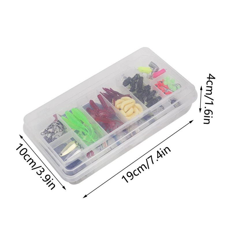 120Pcs Fishing Lures Sea Bass Set Mixed Spinners Hard and