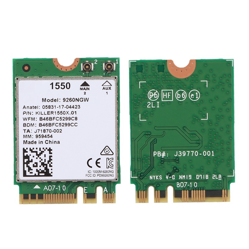 Wireless Network Card for KILLER 1550AC for windows10 2.4 G