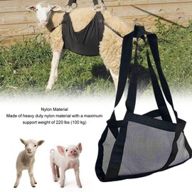 Livestock Weighing Sling with Reinforced Straps, Adjustable Buckles 100kg Capacity Animal Weighing Sling for Calves Lambs Goats Alpacas