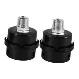 Outanaya 2 Pcs Air Filter Screw Compressor Silence Tool Screw Compressor Air Compressor Plastic Shell Air Compressor Intake Pneumatic Mufflers Black Iron