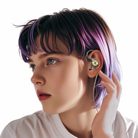 QKZ AK3 In Ear Monitor Headphones, Portable 3.5mm Wired Gaming IEM In-ear Earphones Ear Buds, HiFi Stereo Headphones Cool Clear Black IEM in Ear Inear Monitors Earbuds for Singers Musicians with Mic