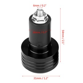 1 Pair 7/8 Inch 22 mm Handlebar Grips Bar End Plugs Aluminium Alloy Universal Motorcycle Handlebar Accessories Effectively Reduce Vibration While Driving (Black)