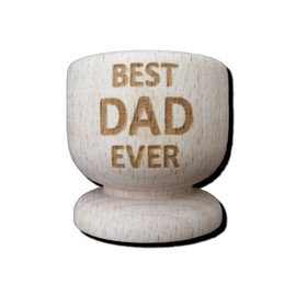 FastCraft Best DAD Ever Greatest Fathers Day Wooden Egg Cup Present Gift IDEA EGGCUP
