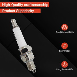 Powkos CR6HSA Spark Plug 2983 Compatible with Honda CRF50F CRF70F CMX250C 2004-2009 Suzuki DR-Z110 2003-2005 Replaces A6RTC A6RC A6TC (4 Pack)