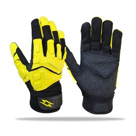 Stealth Padded Football Lineman Gloves – Black, Battle College Lineman, Be a Villain Not a Joker with Padded Stealth Football Gloves with Padded Protection, Youth, Kids, Men, Boys, Small to XXL Sizes