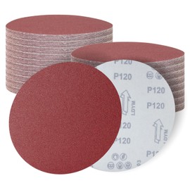 Senmai Tools Pack of 30 Sandpaper 180 mm Velcro Sanding Discs 180 mm Grit 120 Red for Drywall Sanders Random Orbital Sanders Sanding Giraffe