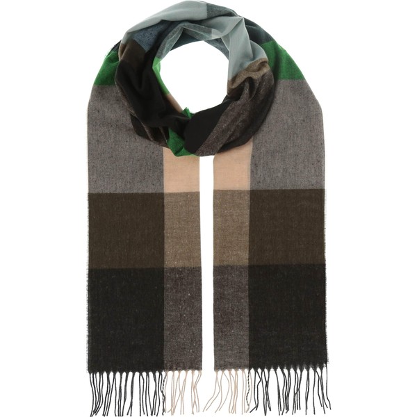 FRAAS Men's Scarf Block Check Made of Pure Cashmink –