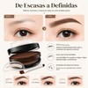 Double Colour Eyebrow Stamp Kit, Waterproof & Sweatproof Eyebrow Powder