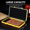 KEENSUN Portable 5-Cigar ABS Travel Humidor Case, Impact-Resistant Cigar Holder