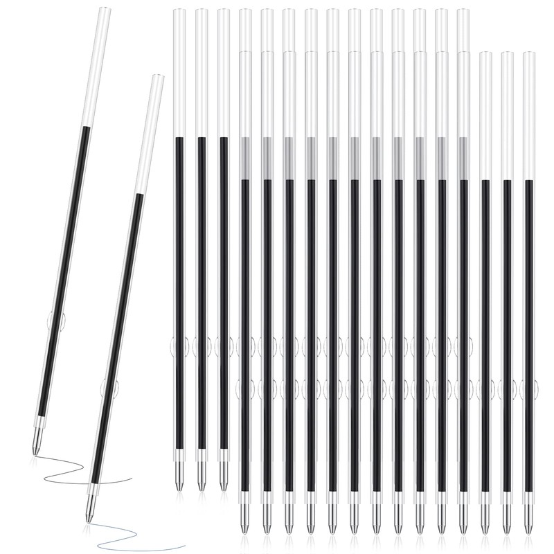 Outus 30 Pieces 0.7 mm Retractable Pen Refills Replacement Ballpoint