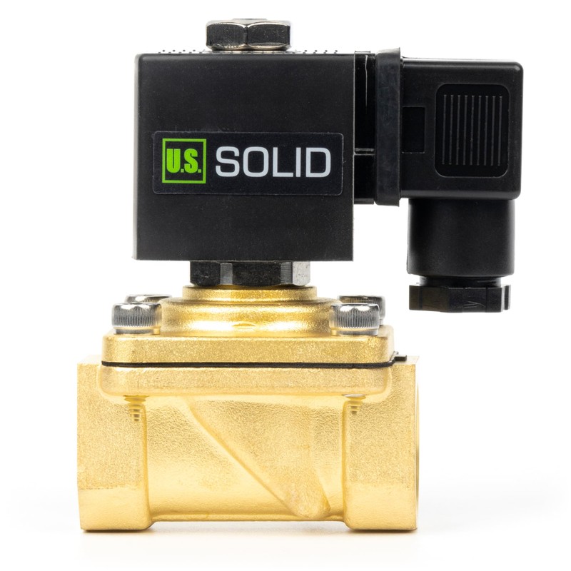U.S. Solid 3/4 Inch Solenoid Valve - Brass DC 12