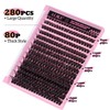 280Pcs Wispy Individual Lashes DIY Eyelash Extensions 8-16MM D-Curly Lash
