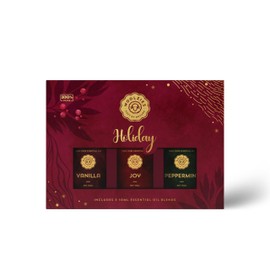 Holiday Essential Oil Set | Seasonal Essential Oils & Blends | Aromatherapy for Winter & Christmas | Perfect for Diffusers, Relaxation, and Holiday Gifts (3 Pack, Holiday Red)