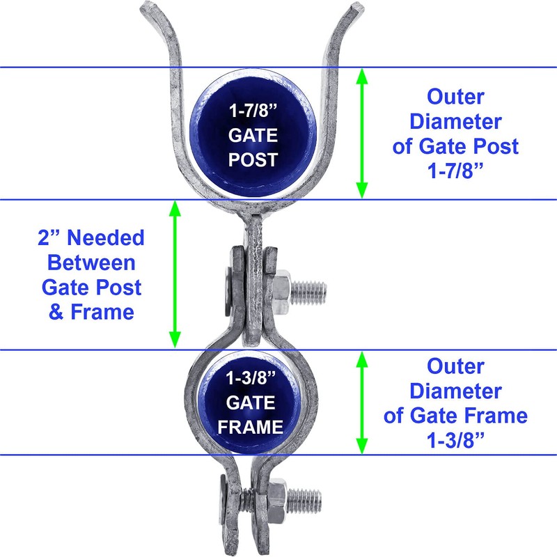 1-3/8" x 1-7/8" Chain Link Fence Gate Fork Latch -