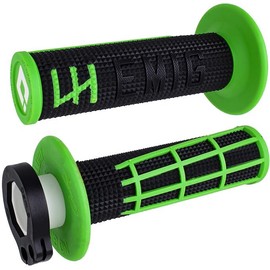 MX ODI Old Dutch International Jeff Emig V2 Lock On Motorcycle Grips - Black/Green