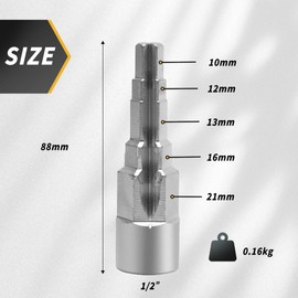 Universal step wrench sanitary radiator with internal square 1/2 inch 5-step key for valve nipple sanitary radiator