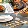 Gold Silverware Set, Briout 40 Piece Stainless Steel Flatware Cutlery